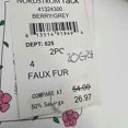 thumbnail image 6 of Pippa & Julie Kid's Faux Fur Hoodie & Floral Print Leggings Set Berry/Grey 4 NWT, 6 of 7