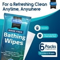 thumbnail image 3 of Body Wipes for adults bathing rinse free | Adult Wash Cloths Extra Large, Bathing Wipes for Incontinence, 8"x 8" In (48 count) | By, 3 of 4