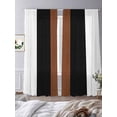 thumbnail image 3 of Sheer Curtains 84 Inches Long, Contemporary Boho Modern Art Light Filtering Window Curtains for Living Room/Bedroom, Brown Black White Rod Pocket Voile Sheer Curtain Drapes, 52"W x 84"L, 2 Panels, 3 of 9