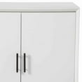 thumbnail image 4 of Transitional Style 2 Door Wooden Bar Cabinet with Splayed Legs, White - Saltoro Sherpi, 4 of 6