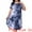 Dark Blue, variant on DARING DIVA Women's Plus Size V Neck Soft Tie Dye Short Sleeve Nightgown 1X Dark Blue