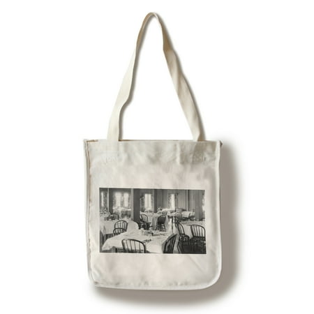 Photo Dining Room - Lake Quinault, WA View of Lodge Dining Room Photograph (100% Cotton Tote Bag - Reusable)