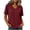 Wine, variant on Women's Classic V Neck Short Sleeve T Shirts Lightweight Breathable Comfortable Loose Basic Tops Everyday Activewear White S