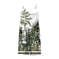 thumbnail image 5 of Women Summer Jumpsuit​ Fashion Relaxed Fit Printed Sleeveless Shorts, Button Front with Pockets for a Fun, Playful Style Green L, 5 of 5