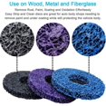 thumbnail image 4 of 3pcs 4-1/2 "X 7/8" Noir/bleu/violet Disques de Bande de Roue de Stripping pour les Meuleuses d'Angle Propre, 4 of 8