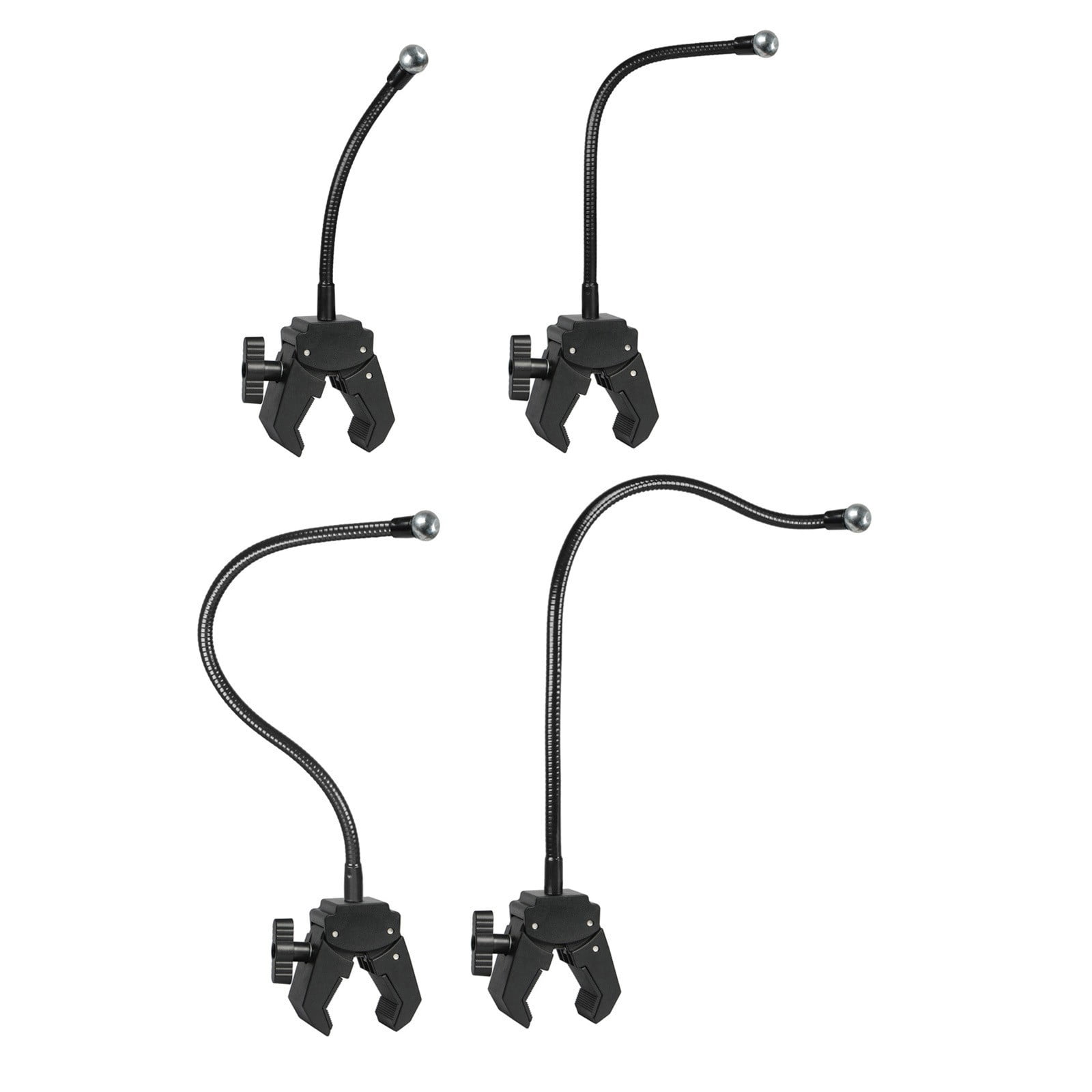 Microphone Clip Holder Secure Attachment Clamp On Stand Featuring Gooseneck Arm For Safe Device Positioning