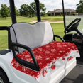 thumbnail image 4 of Red Balls Christmas Golf Cart Seat Covers, Christmas Ball Snowflake Xmas Golf Cart Seat Towel Cover for 2/4 Seater Bench Seats, Breathable Washable Dust & Sun Protection Seats Blanket 51''x31'', 4 of 7