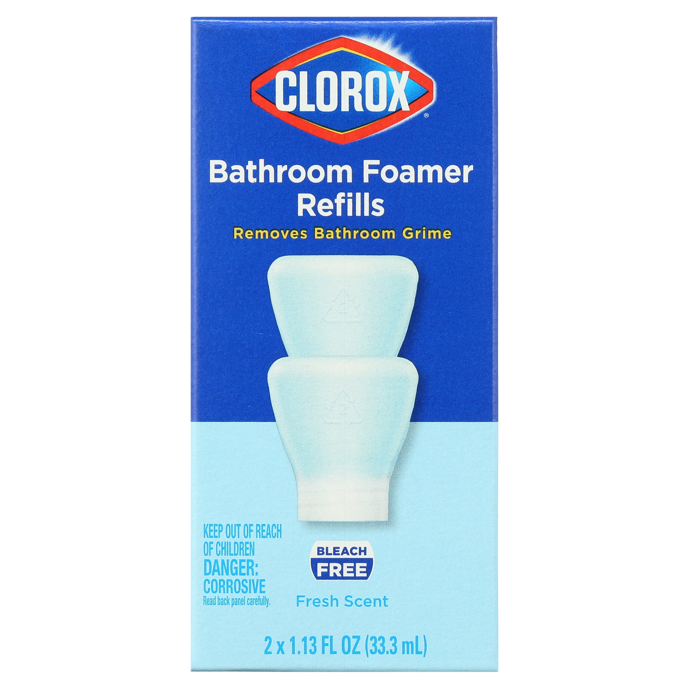 Clorox Bleach-Free Bathroom Cleaners, Fresh Scent, 1.13 Fluid Ounce, 2 Count