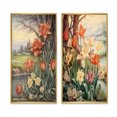 thumbnail image 2 of Designart "Illustration Rétro Tulipes Rouges en Fleurs III" Art Mural Encadré Fleurs Sauvages Ensemble de 2 - Art Mural Encadré Traditionnel Rouge Ensemble de 2, 2 of 6