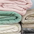 thumbnail image 4 of Blunique Fleece Blanket Solid Lightweight Flannel Fuzzy Cozy Soft, Twin XL 66x90 inches, Pink, 4 of 8