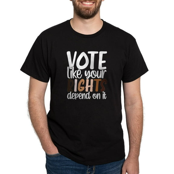 CafePress - VOTE Like Your Rights Depend On It T Shirt - Men's Classic Graphic Cotton T-Shirt