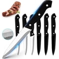 thumbnail image 1 of 6-Piece Steak Knives Set for Precise Cutting,3.5inch Serrated Blade Full Tang Triple Riveted Dinner Knives Cutlery Set Dishwasher Safe, 1 of 6
