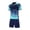 Blue, variant on Boys Athletic Sets Boys Athletic Mesh Short Set Quick Dry Tee & Breathable Mesh Shorts Lightweight Outfit(Gold,9-10 Years)