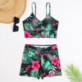 thumbnail image 2 of BOOMNY Womens Bikini Sets 2 Peice Swimsuit For Women Hawaii Graphic Swimwear Spaghetti Straps Low Rise Cozy Soft Bathing Suits, 2 of 3
