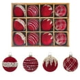 thumbnail image 2 of Flocking s Velvet Christmas Balls Set of 12 Christmas Tree Ornaments Luxury Holiday Decor with Elegant Velvet Texture and Crystal Accents for Festive Display, 2 of 5