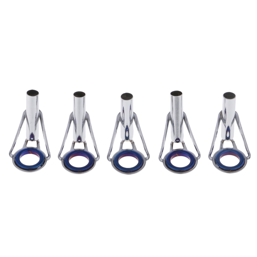 5pcs Fishing Rod Guides Tip Tops Repair Casting Rod Tip