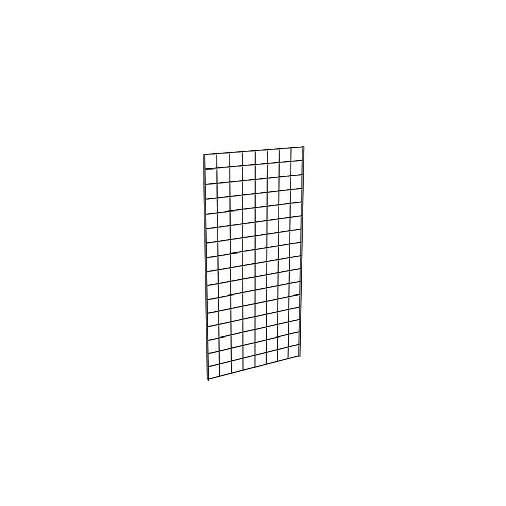 Set of 2 Gridwall Panels 2 x 5' Grid Wall Display Chrome Panel Steel Powder Coat 