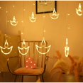 thumbnail image 3 of Flame Shaped Diwali Curtain Light, 12 Flame 138 LED Star Lights, Curtain String Lights for Bedroom with 8 Lighting Modes,Waterproof Window Lights Diwali Decorations for Home, 3 of 7