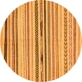 thumbnail image 1 of Ahgly Company Indoor Round Abstract Orange Modern Area Rugs, 8' Round, 1 of 4