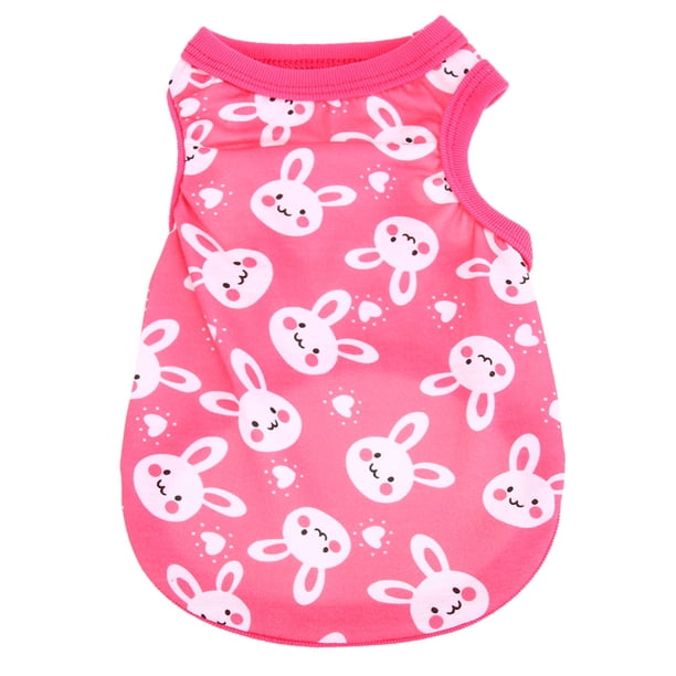Verano cachorro pequeño perro chaleco ropa mascota camisa (Rabbit Rose Red)(XS) Tmvgtek Para estrenar