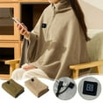 thumbnail image 1 of Portable Heated Shawl, Heated Shawl Wraps for Women, Portable Soft Zipper Electric Heated Blanket Shawl, USB Heated Blanket Shawl Foldable Machine Washable, 1 of 9