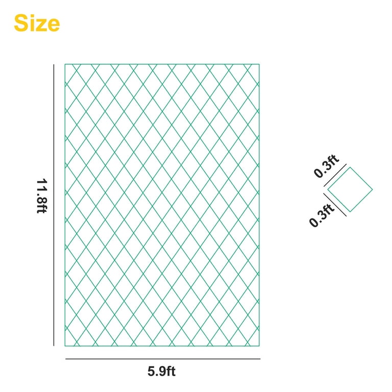 EEEkit Heavy-Duty Outdoor Nylon Trellis Netting,12'x6