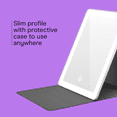 thumbnail image 4 of Conair LED Lighted Tablet Mirror 1x/5x Magnification Spot Mirror, Free Standing White BERC20, 4 of 8