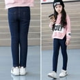 thumbnail image 3 of Leggings con forro polar para niñas, pantalones cálidos de invierno para niños de 5 a 12 años, 3 of 7