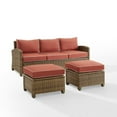 thumbnail image 4 of Crosley Furniture Bradenton 3-piece Fabric Outdoor Sofa Set in Sangria Red/Brown, 4 of 16