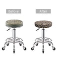 thumbnail image 3 of Kdxio Leopard Print Stool Covers Round,Stretch Round Bar Stool Covers Washable Bar Stool Cushion Slipcover for 12-15 Inch Chair, 3 of 5