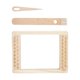 thumbnail image 1 of Kit de telar de madera, máquina de tejer de 20 cm x 15 cm, aguja de tejer a mano 3 piezas, 1 of 9