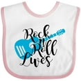thumbnail image 3 of Inktastic Rock and Roll Lives with Blue Guitar Boys or Girls Baby Bib, 3 of 4