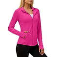thumbnail image 3 of Women's UPF 50+ Lightweight Athletic Jacket Sun Protection Full Zip Long Sleeve Shirts Hiking Running Athletic Shirt Outdoor Pockets, 3 of 7