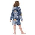 thumbnail image 4 of FORMRS Kids Bathrobe Unisex Hooded Robe Toddler Pajamas Sleepwear, Size 7-9T, Blue Night Sky, 4 of 7