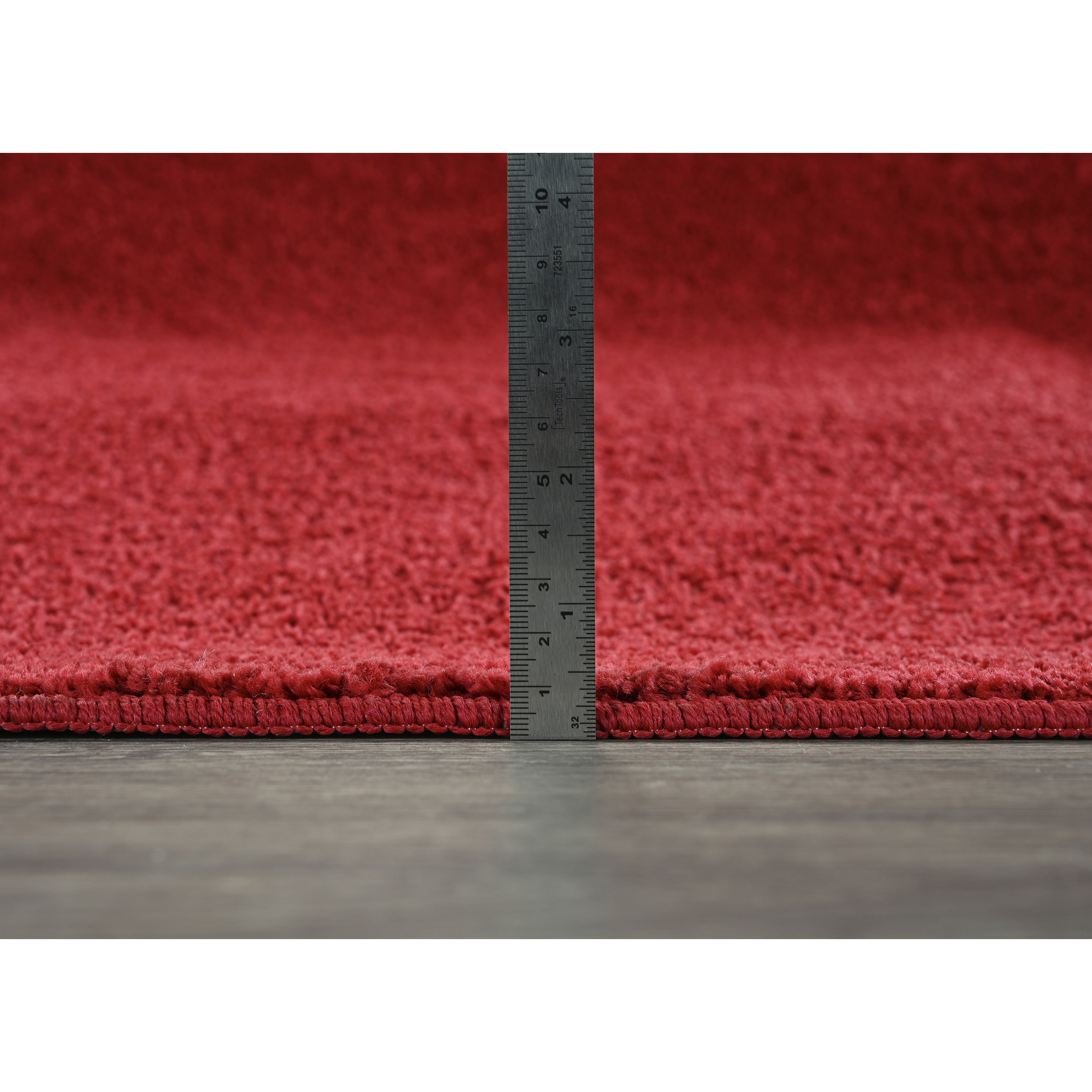Garland Rug Palmer Plush Washable Classic Red Indoor Runner Rug, 2' x 6'