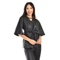 thumbnail image 1 of Blusa de vinipiel con laso Roman Fashion /Juvenil, 1877 (Negro) negro CH, 1 of 5