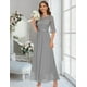 thumbnail image 5 of Vestido de dama de honor Wedtrend con encaje floral de chifón WT0314 gris, 5 of 6