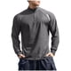 thumbnail image 2 of pstuiky camisa de manga larga para hombre, Traje de entrenamiento para hombre con media cremallera, deportivo e informal, color sólido, manga larga top de hombre xxl, 2 of 5