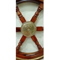 thumbnail image 5 of Nautical Brass Handle Steering Ship Wheel Pirate Captains Wheel Home Decor 18", 5 of 6