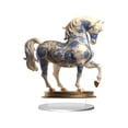 thumbnail image 3 of Adorno de caballo acrílico 2D con base, letrero de mesa plano creativo, decoración del Año del Caballo Estilo B, 3 of 7
