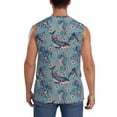 thumbnail image 4 of Haiem Men's Underwater Animals and Flowers Print Tank Tops Summer Sleeveless Cut Off Workout T-Shirts Fitness Vest Athletic Undershirts-, 4 of 8
