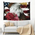 thumbnail image 3 of Easygdp Eagle With Hat And Roses Tapestry Wall Hanging, Wall Tapestries for Bedroom Aesthetic Living Room Office Decor 60x40in, 3 of 8