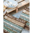 thumbnail image 2 of Farm Family Rules Quote Outdoor Pillow Covers Set of 2, Decorative Waterproof Throw Pillow Case, Retro Wood Plank Cotton Linen Soft Cozy Cushion Pillowcases, 2 of 6
