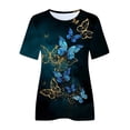 thumbnail image 4 of Aloohaidyvio Sports Tops for Women,Womens Fashion Tops Printe Casual Loose Fit Tee Shirts Blouse, 4 of 5