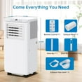 thumbnail image 4 of Garvee 8000 BTU Portable Air Conditioner, 3-in-1 Freestanding AC Unit, 350 Sq.Ft Coverage, White, 4 of 6