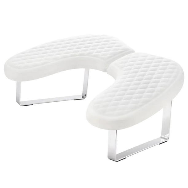 Reposabrazos para manicura en forma de U, soporte para el cuidado de las uñas, almohada para uñas de mano Blanco
