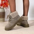 thumbnail image 6 of Women's Ankle Boots Winter Casual Fashion Lace Up Thick Sole Booties Ideal for All Day Comfort, 6 of 9