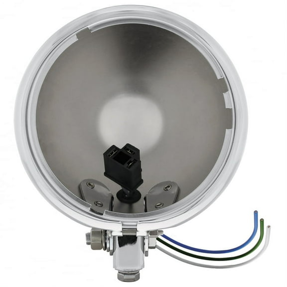 United Pacific 32051 Chrome 5-3/4 inch Motorcycle Headlight Housing Only, Bottom Mount
