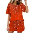 thumbnail image 2 of Levmjia Womens Pajama Set 2 Piece Short Sleeve Cotton Sleepwear Loungewear Soft Comfortable Summer Nightwear Set Casual Home Wear with Pants Floral Print Machine Washable, 2 of 6