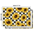 thumbnail image 6 of Boho Floral Sunflower Placemats Set of 4, 12x18 Inch Vintage Rustic Farmhouse Linen Table Mats with Bees and Butterflies, Washable Country Bloom Dining Decor for Summer Autumn, 6 of 6